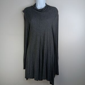 Joan Vass Dress Mock Neck Swing Flowy Knit Jersey Lagenlook Women's Medium NWT